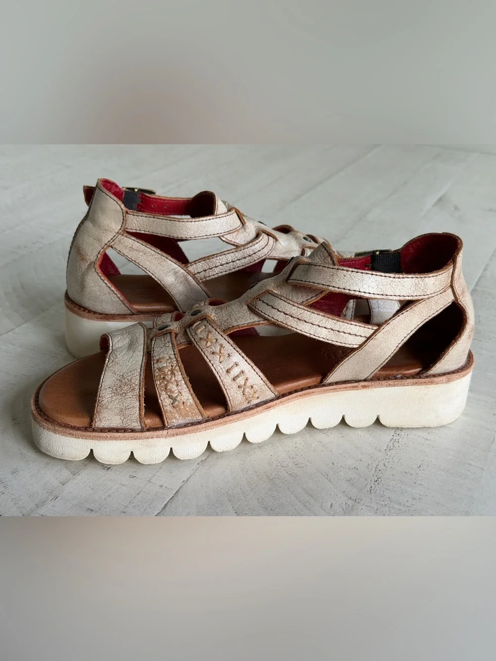 Bed Stu wonder leather platform sandal distressed Nectar Lux Size 9.5